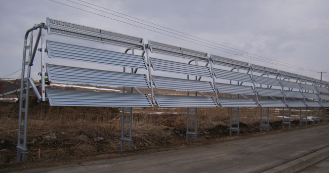 準高性能防雪柵--折畳式オーバーハング準高性能型吹払柵