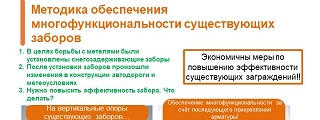 12.Методика обеспечения многофункциональности существующих заборов